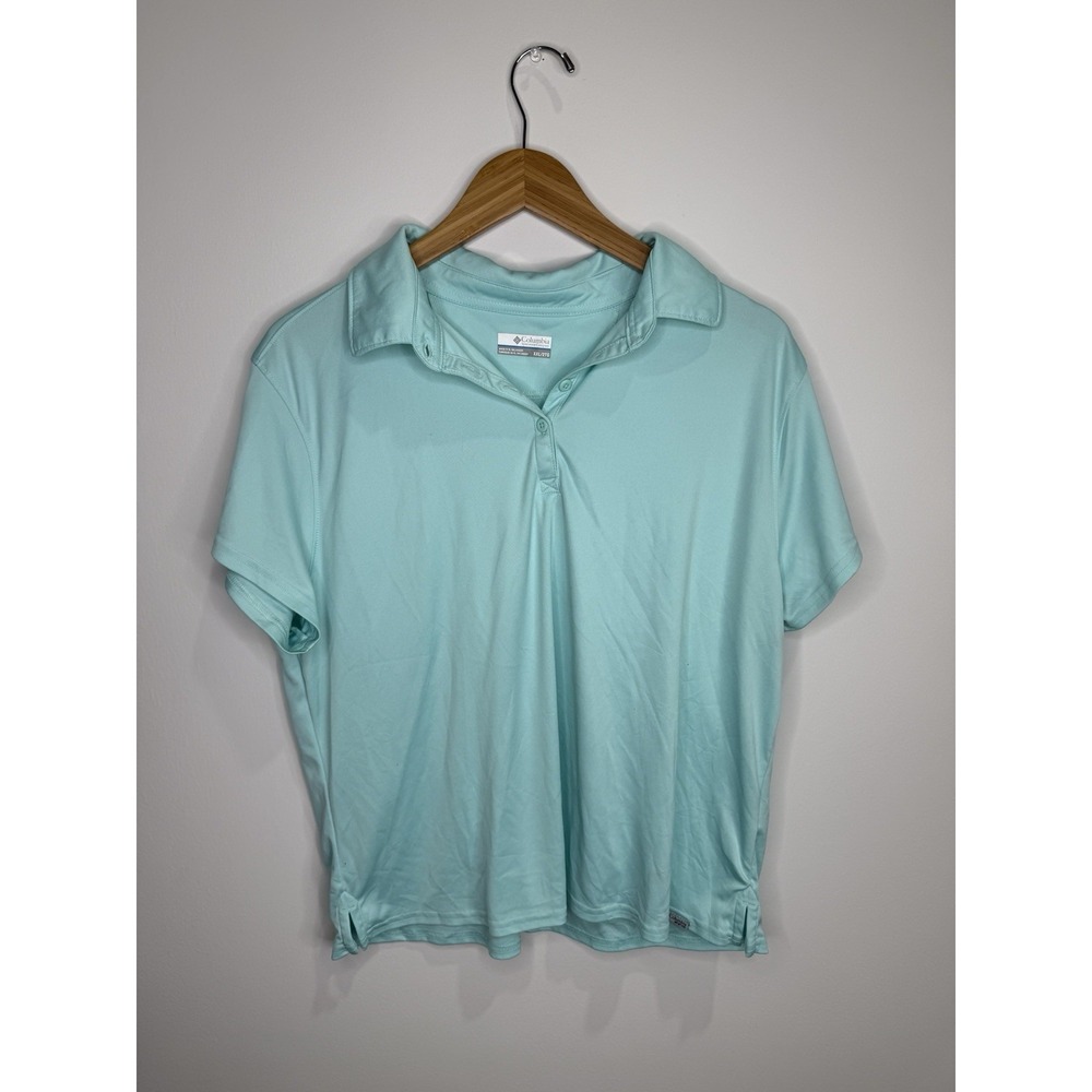 Columbia Performance Fishing Gear Women's Short Sleeve Teal Polo Shirt Size XXL - Picture 4 of 11